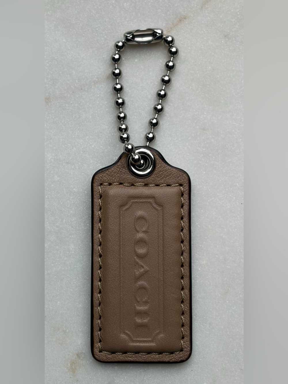 Coach Hangtag Taupe Nickel Replacement